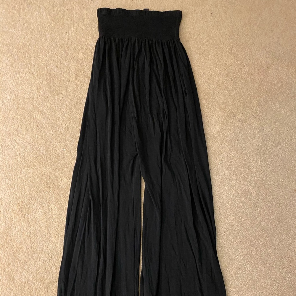 Wide Leg Xlong Strapless Jumpsuit